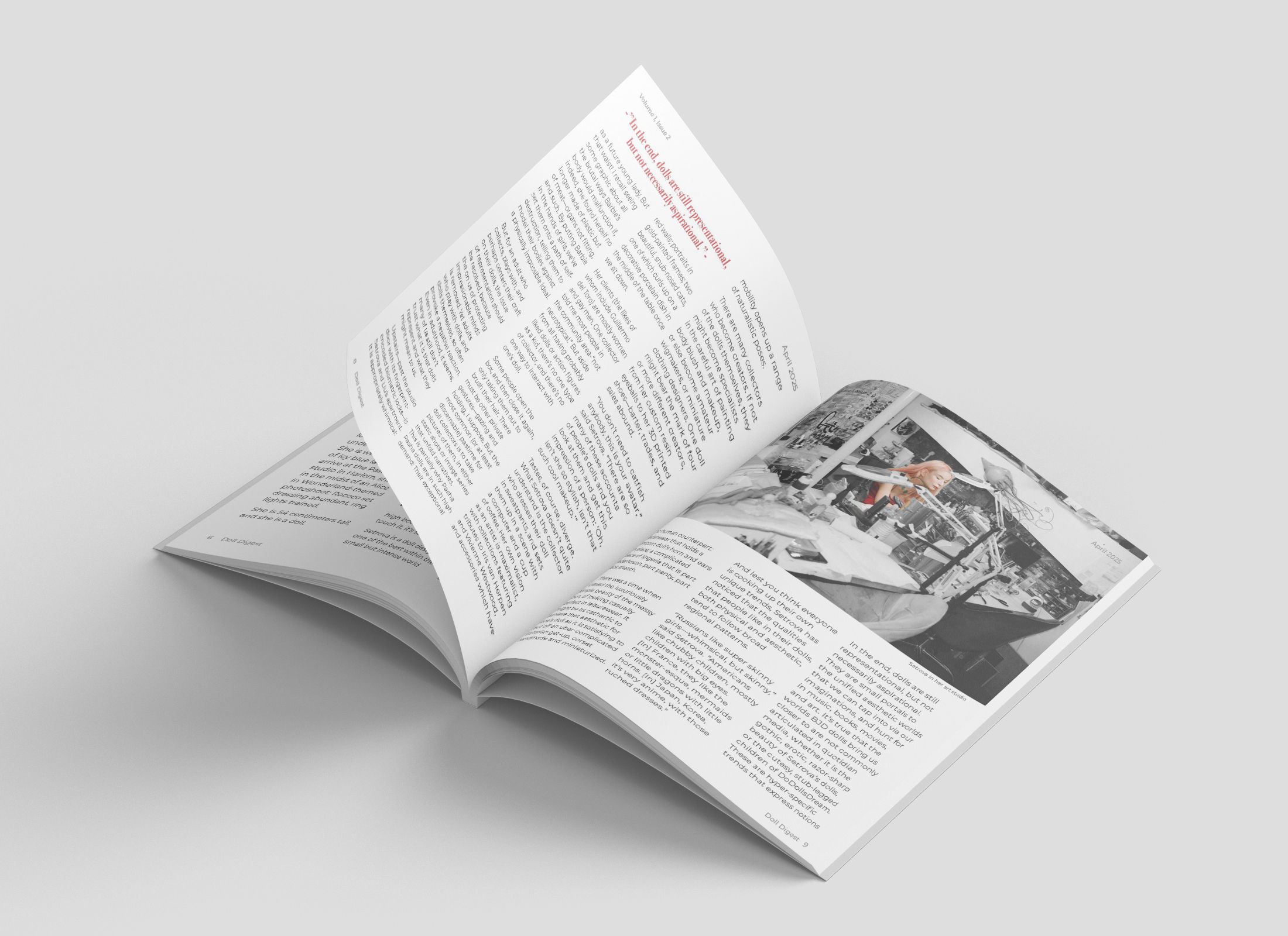 Doll Digest Magazine mockup
